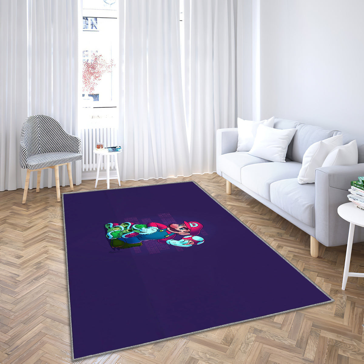 Super Mario und der Pilz Teppich, Teppiche - Outdoor Teppich, Teppich Wohnzimmer, Küchenteppich, Kinderzimmer, Modern