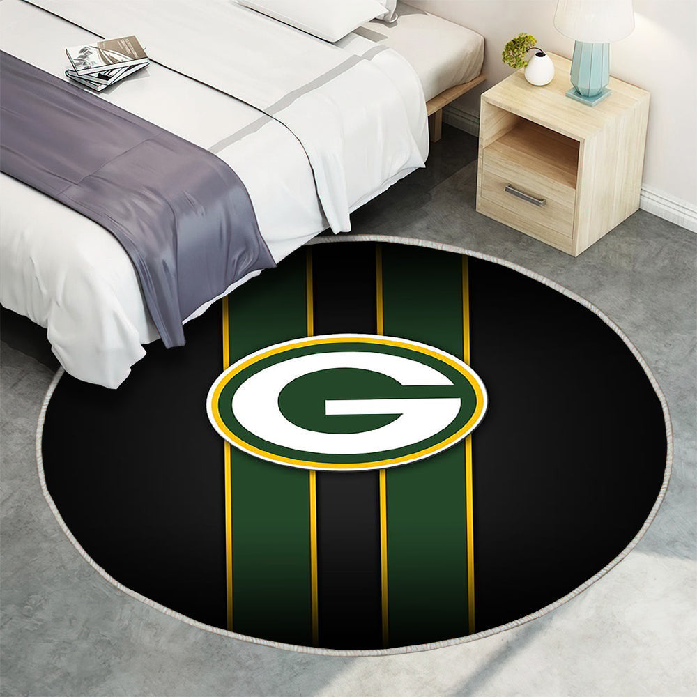 Green Bay Packer Teppich Rund, Teppiche - Fußball Outdoor Teppich Rund, Logo Teppich Wohnzimmer, Carpet, Rug