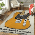 Bruce Springsteen The Mutt Ikonische Hybrid-Tecaster Teppich, Teppiche - Outdoor Teppich, Teppich Wohnzimmer, Küchenteppich, Kinderzimmer, Modern