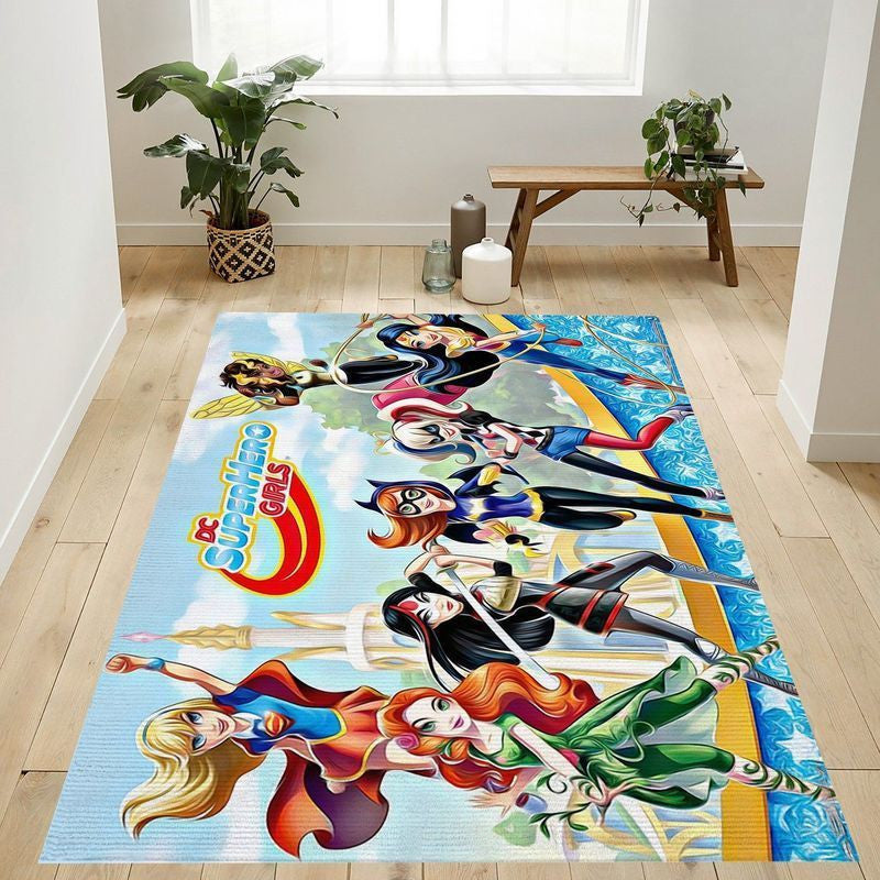 DC Comics Tv DC Superhelden Mädchen Teppich, Teppiche - Outdoor Teppich, Teppich Wohnzimmer, Küchenteppich, Kinderzimmer, Modern
