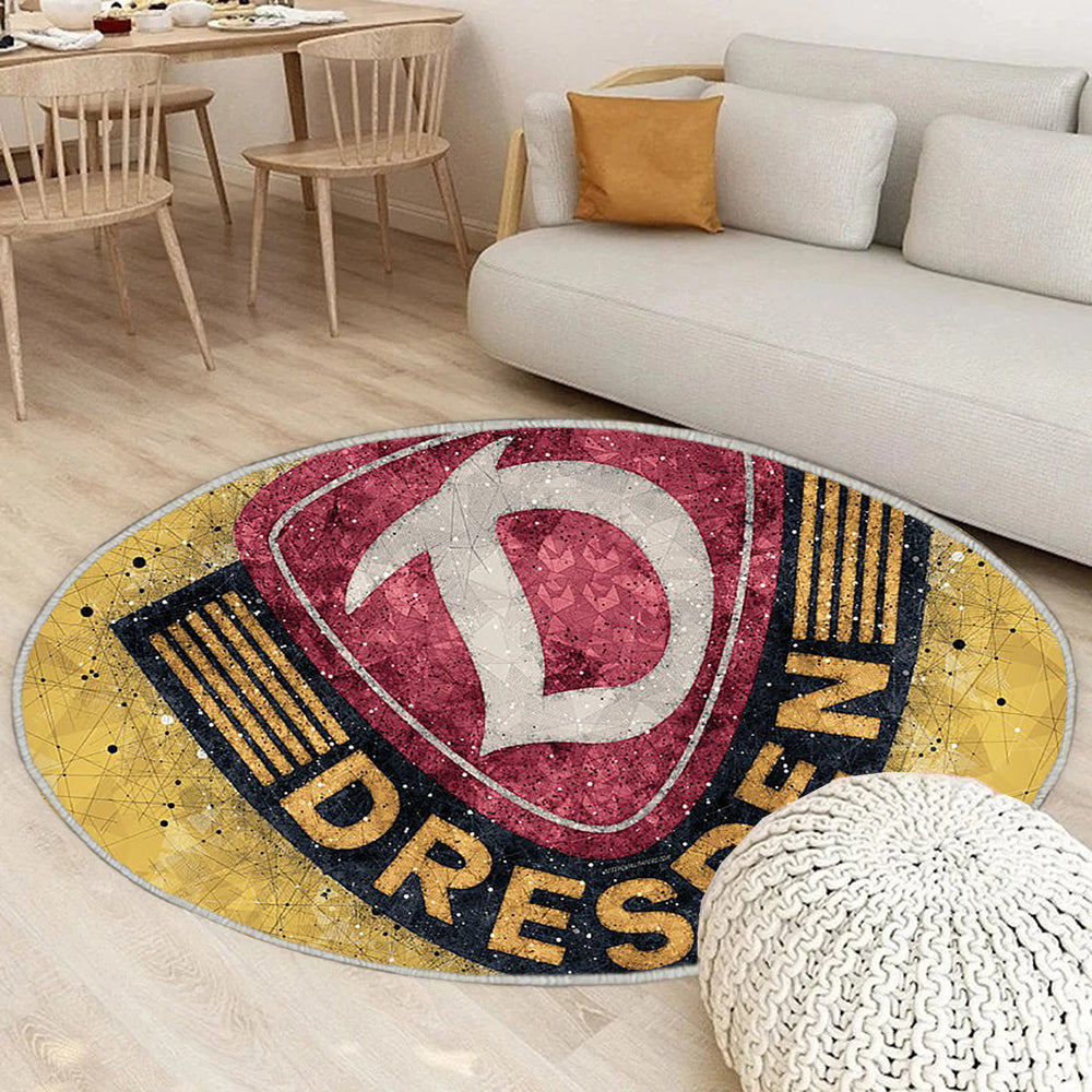 SG Dynamo Dresden Deutscher Fußballverein Teppich Rund, Teppiche - Outdoor Teppich Rund, Teppich Wohnzimmer, Carpet, Rug