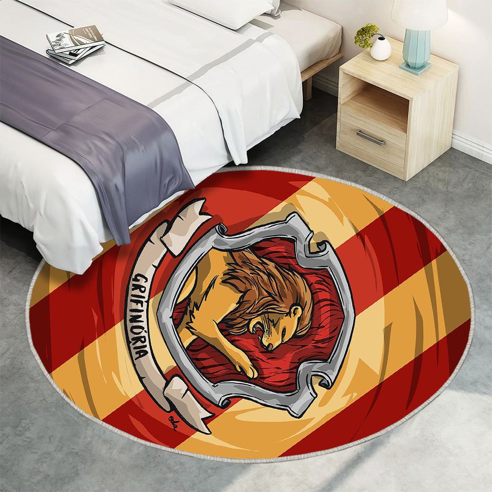 Grifinoria Teppich Rund, Teppiche - Harry Potter Outdoor Teppich Rund, Teppich Wohnzimmer, Carpet, Rug