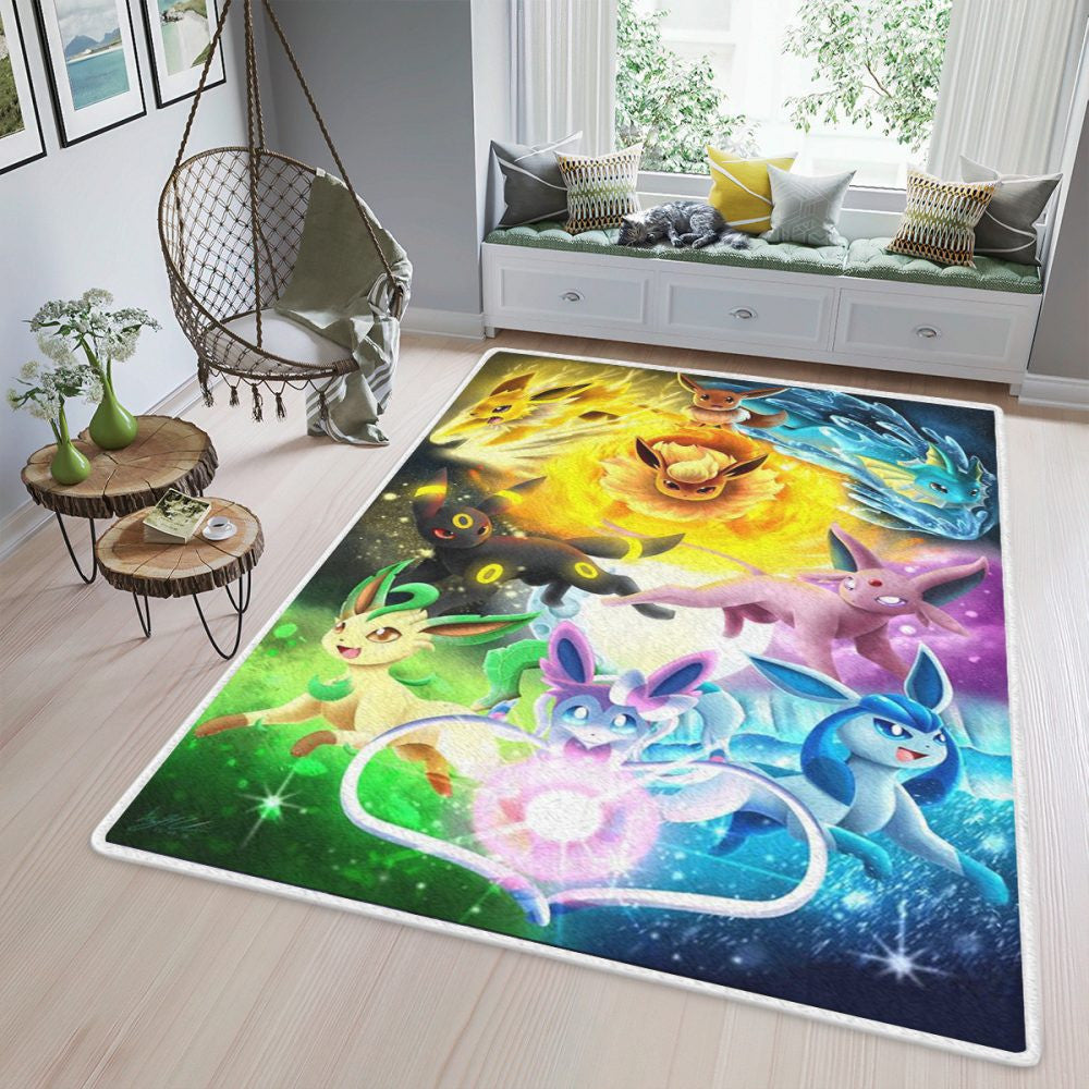 Alle Monster in Pokemon Manga Luminous Energy Weihnachtsgeschenke Teppich, Teppiche - Outdoor Teppich, Teppich Wohnzimmer, Küchenteppich, Kinderzimmer, Modern