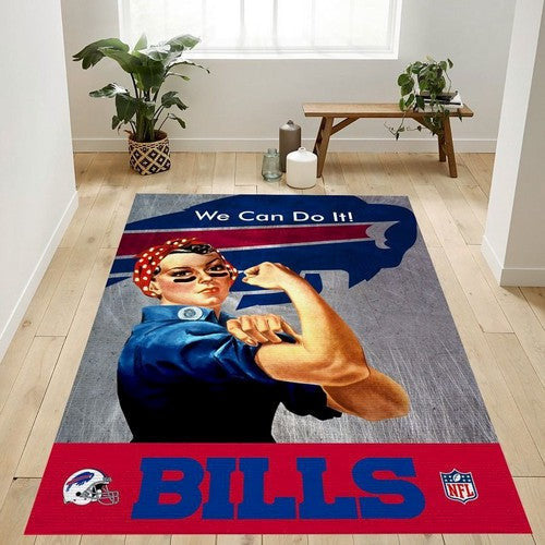 Buffalo Bills Nfl Logo-Bereich für Geschenk-Weihnachts-Gif Teppich, Teppiche - Outdoor Teppich, Teppich Wohnzimmer, Küchenteppich, Kinderzimmer, Modern