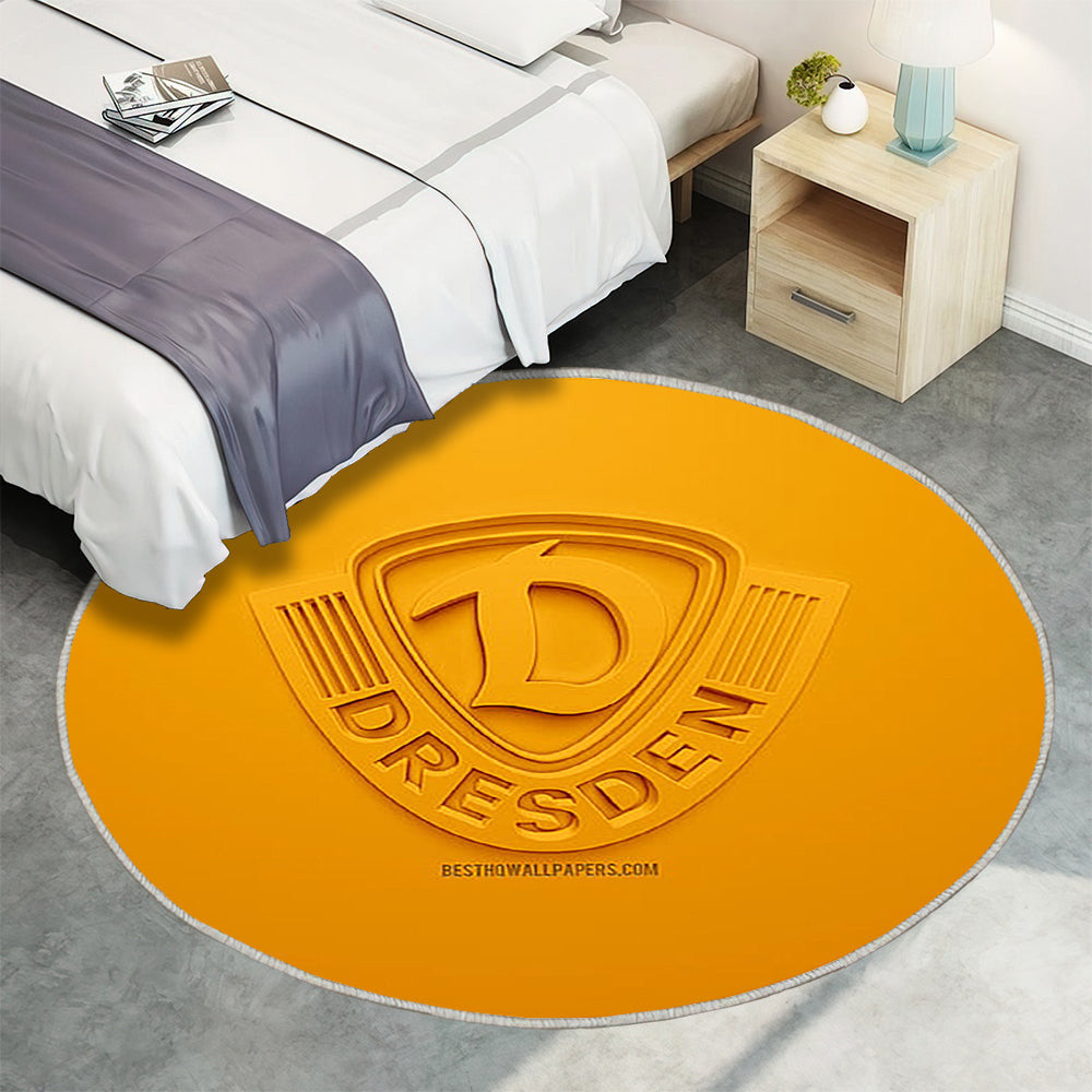 Sg Dynamo Dresden Teppich Rund, Teppiche - Outdoor Teppich Rund, Gelb Teppich Wohnzimmer, Carpet, Rug