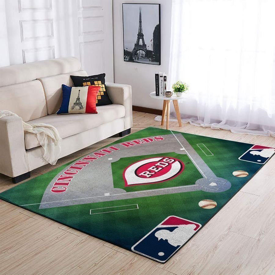 Cincinnati Reds Area Mlb-Baseballteam Logo002 Teppich, Teppiche - Outdoor Teppich, Teppich Wohnzimmer, Küchenteppich, Kinderzimmer, Modern