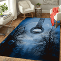 Mystische Gitarrenmusik für Fans Teppich, Teppiche - Outdoor Teppich, Teppich Wohnzimmer, Küchenteppich, Kinderzimmer, Modern