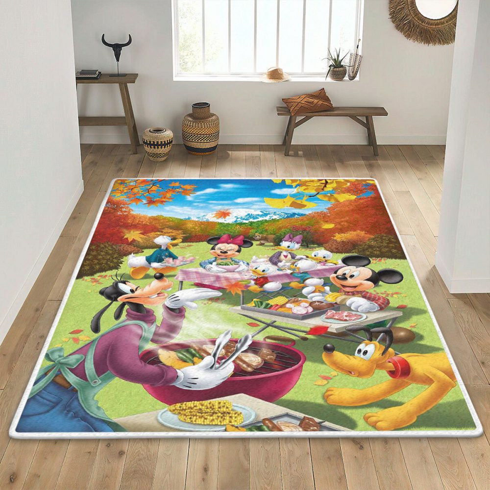 Disney Micky Maus und Freund Picknick Teppich, Teppiche - Outdoor Teppich, Teppich Wohnzimmer, Küchenteppich, Kinderzimmer, Modern