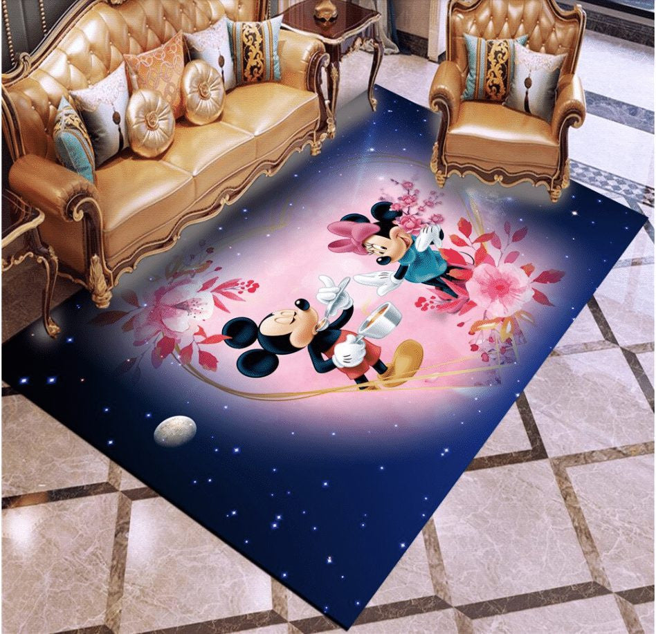 Disney Micky Minnie Maus 63 Teppich, Teppiche - Outdoor Teppich, Teppich Wohnzimmer, Küchenteppich, Kinderzimmer, Modern