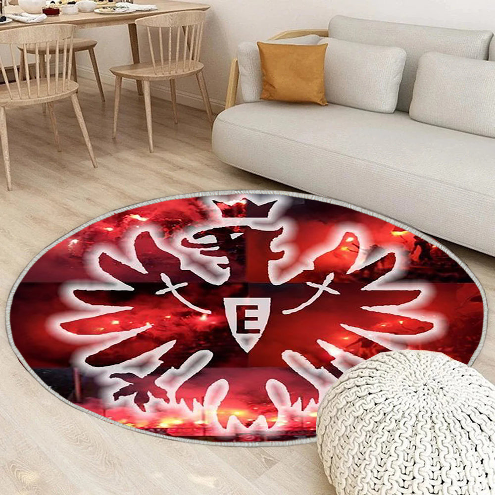 Eintracht Frankfurt 02 Teppich Rund, Teppiche - Outdoor Teppich Rund, Teppich Wohnzimmer, Carpet, Rug