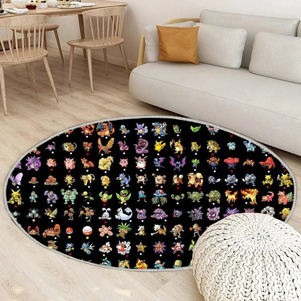 Kannst du all diese Pokémon noch benennen? Teppich Rund, Teppiche - Outdoor Teppich Rund, Teppich Wohnzimmer, Carpet, Rug