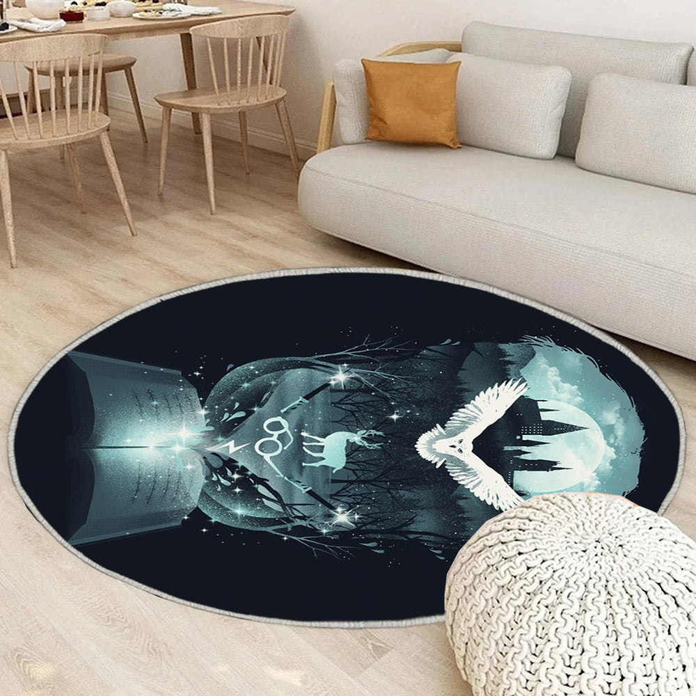 Harry Potter für immer Teppich Rund, Teppiche - Harry Potter Outdoor Teppich Rund, Teppich Wohnzimmer, Carpet, Rug