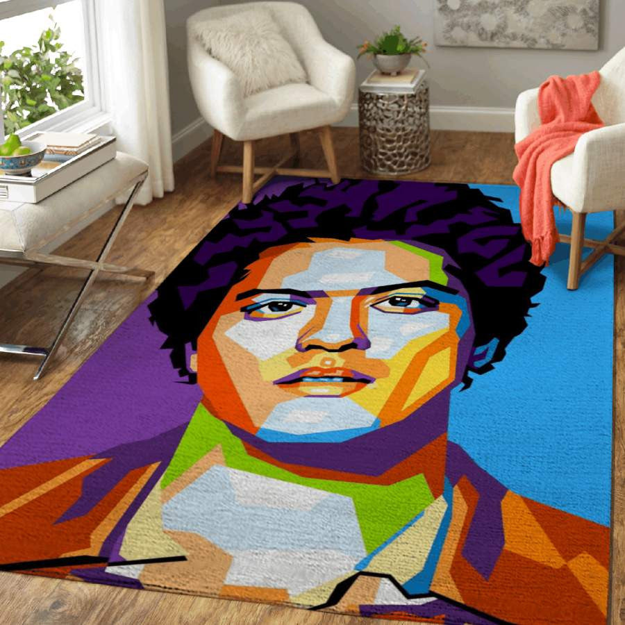 Bruno Mars Sänger Peter Gene Hernandez Pop Teppich, Teppiche - Outdoor Teppich, Teppich Wohnzimmer, Küchenteppich, Kinderzimmer, Modern