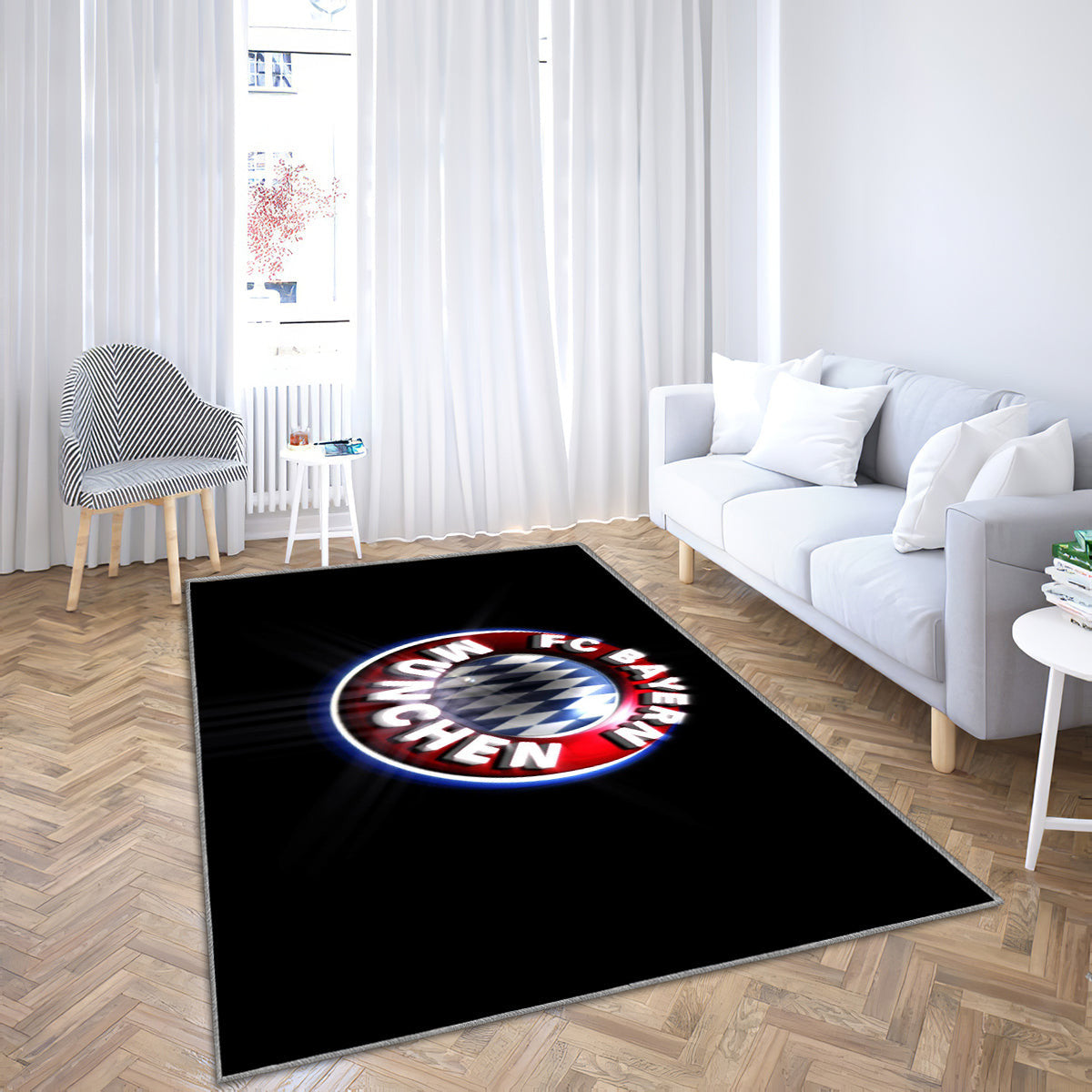 Bayer Schwarz Weiß Teppich, Teppiche - Outdoor Teppich, Teppich Wohnzimmer, Küchenteppich, Kinderzimmer, Modern