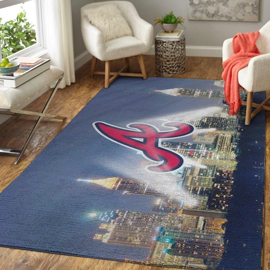 Atlanta Braves Area Mlb-Baseballteam Logo005 Teppich, Teppiche - Outdoor Teppich, Teppich Wohnzimmer, Küchenteppich, Kinderzimmer, Modern