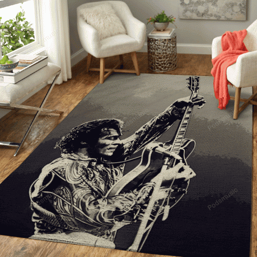 Chuck Berry mit Gitarrenmusiker für Fans Teppich, Teppiche - Outdoor Teppich, Teppich Wohnzimmer, Küchenteppich, Kinderzimmer, Modern
