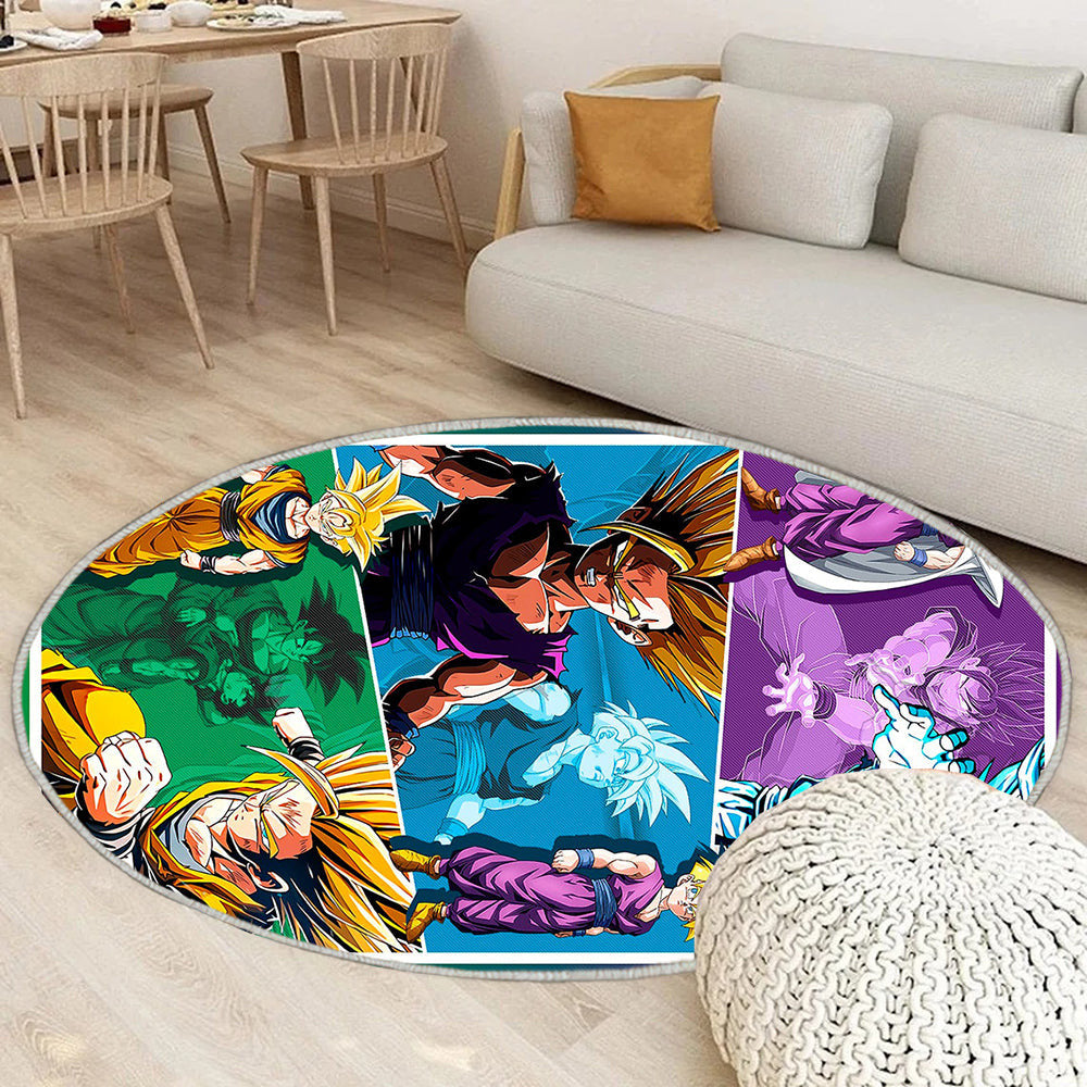 Dragon Ball Teppich Rund, Teppiche - Dragon Ball Z Outdoor Teppich Rund, Gohan Teppich Wohnzimmer, Carpet, Rug