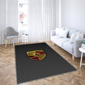 Porsche Logo Grau Teppich, Teppiche - Outdoor Teppich, Teppich Wohnzimmer, Küchenteppich, Kinderzimmer, Modern