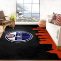 Edmonton Oilers Skyline Nfl Logo-Bereich für uns Teppich, Teppiche - Outdoor Teppich, Teppich Wohnzimmer, Küchenteppich, Kinderzimmer, Modern