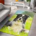 Border-Collie schwarz Teppich, Teppiche - Outdoor Teppich, Teppich Wohnzimmer, Küchenteppich, Kinderzimmer, Modern