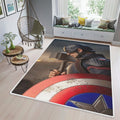 Captain America mit Hammer MarvelMarvel Teppich, Teppiche - Outdoor Teppich, Teppich Wohnzimmer, Küchenteppich, Kinderzimmer, Modern