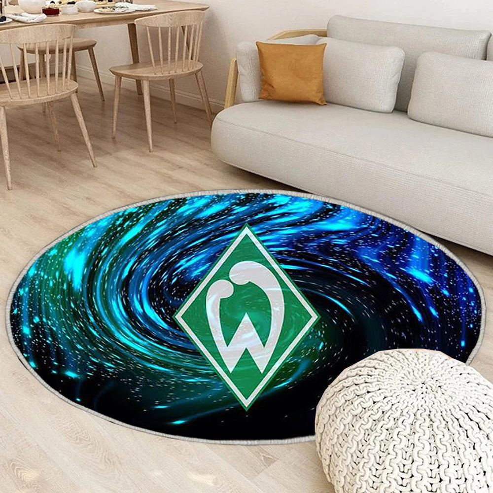 Werder Bremen Teppich Rund, Teppiche - Outdoor Teppich Rund, Teppich Wohnzimmer, Carpet, Rug