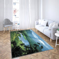 Dinosaurier neben dem Fluss Teppich, Teppiche - Outdoor Teppich, Teppich Wohnzimmer, Küchenteppich, Kinderzimmer, Modern