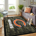 Teamlogo im Camo-Stil der Chicago Bears im Nfl-Bereich Teppich, Teppiche - Outdoor Teppich, Teppich Wohnzimmer, Küchenteppich, Kinderzimmer, Modern