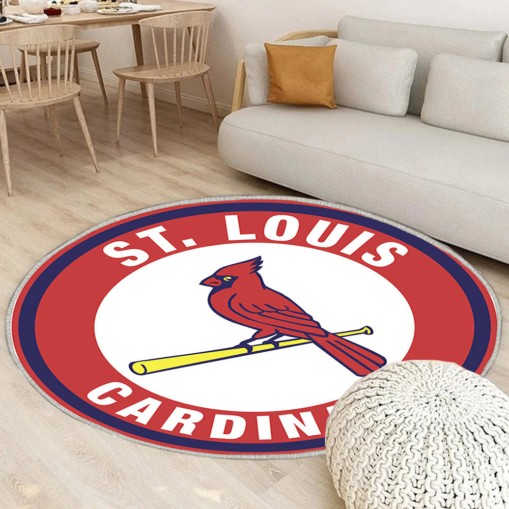 St. Louis Cardinals Circle Teppich Rund, Teppiche - Outdoor Teppich Rund, Teppich Wohnzimmer, Carpet, Rug