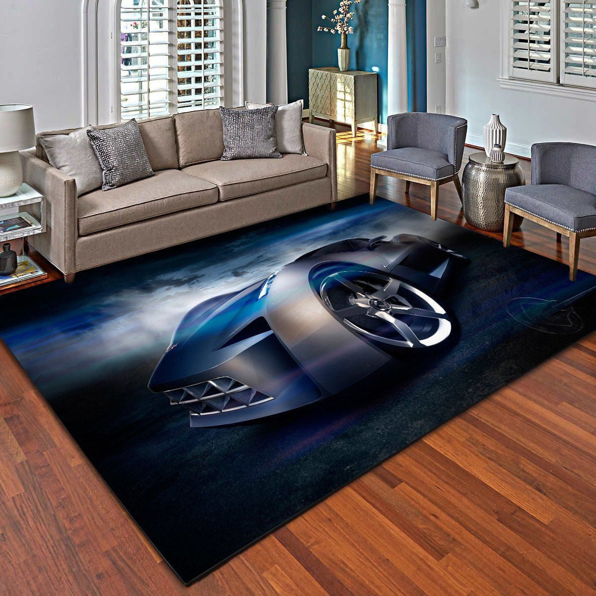 Cherrotlet Area Supercar Bodenmatte Teppich, Teppiche - Outdoor Teppich, Teppich Wohnzimmer, Küchenteppich, Kinderzimmer, Modern