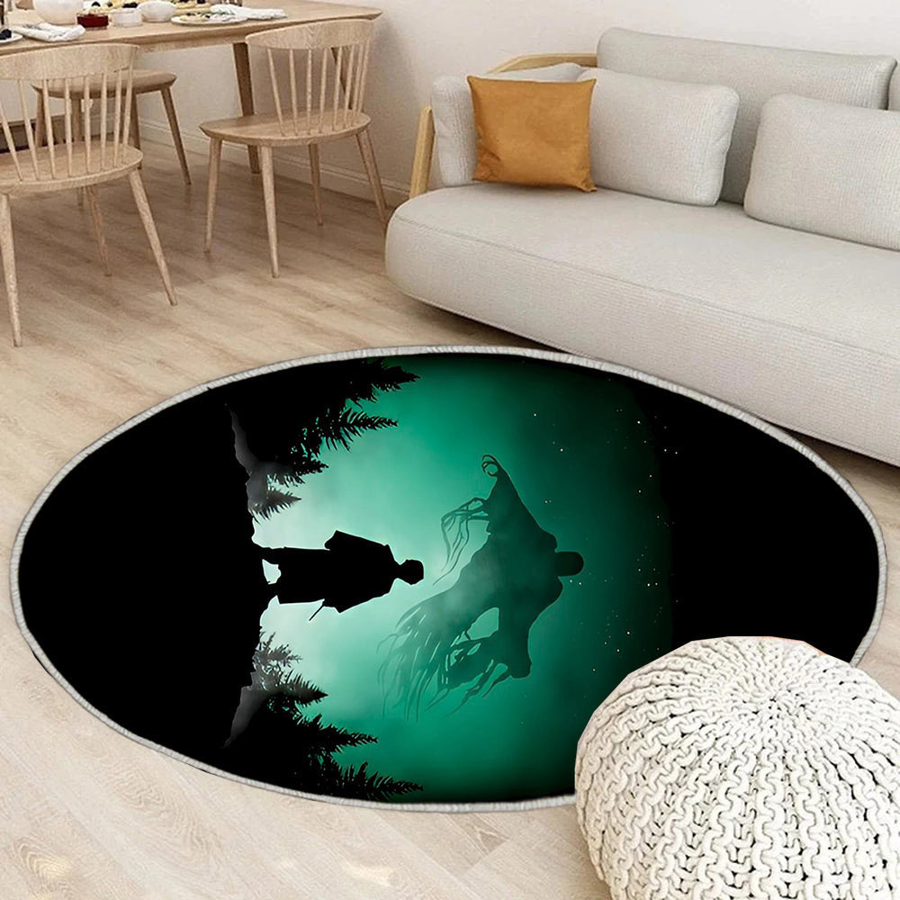 Harry Potter Teppich Rund, Teppiche - Nacht Outdoor Teppich Rund, Teppich Wohnzimmer, Carpet, Rug