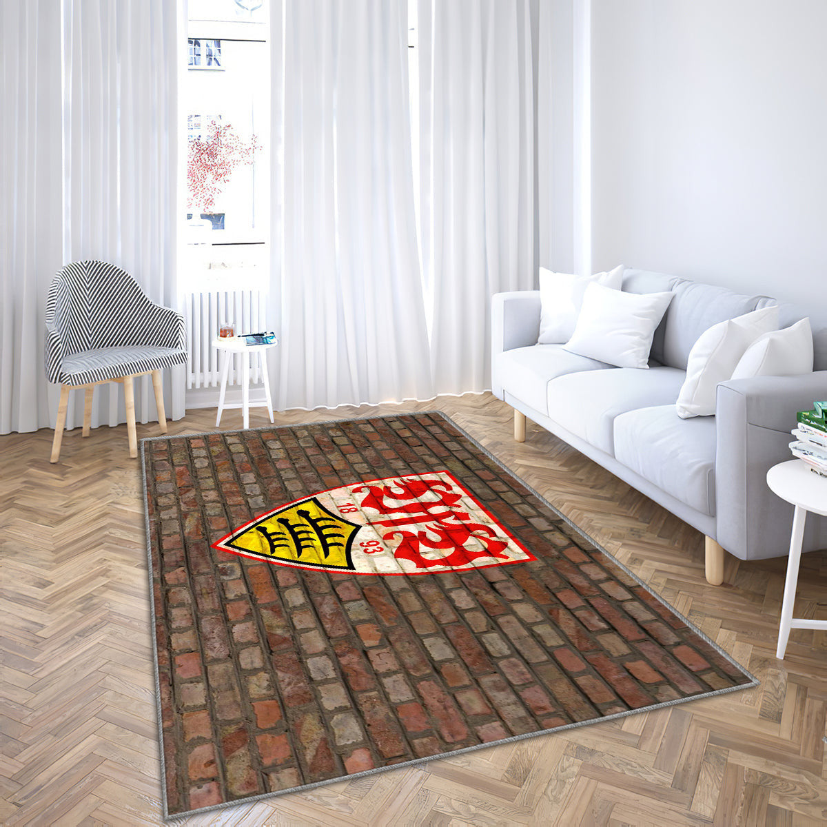 FC VfB Stuttgart Teppich, Teppiche - Outdoor Teppich, Teppich Wohnzimmer, Küchenteppich, Kinderzimmer, Modern