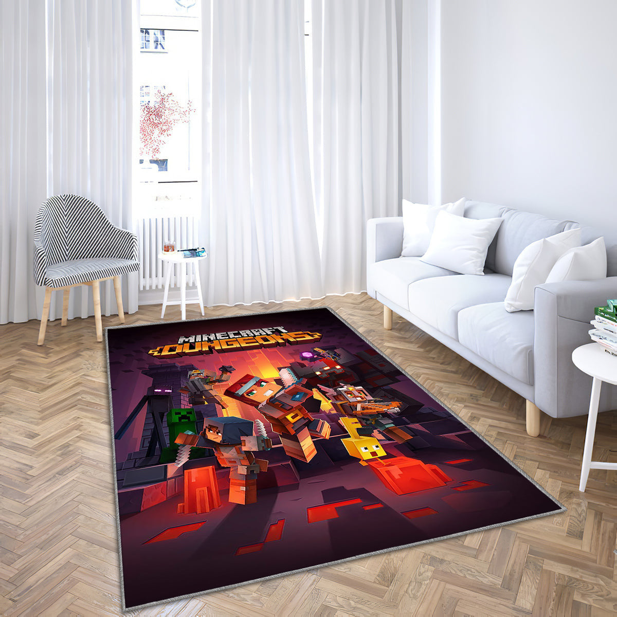 Minecraft Dungeons Teppich, Teppiche - Outdoor Teppich, Teppich Wohnzimmer, Küchenteppich, Kinderzimmer, Modern