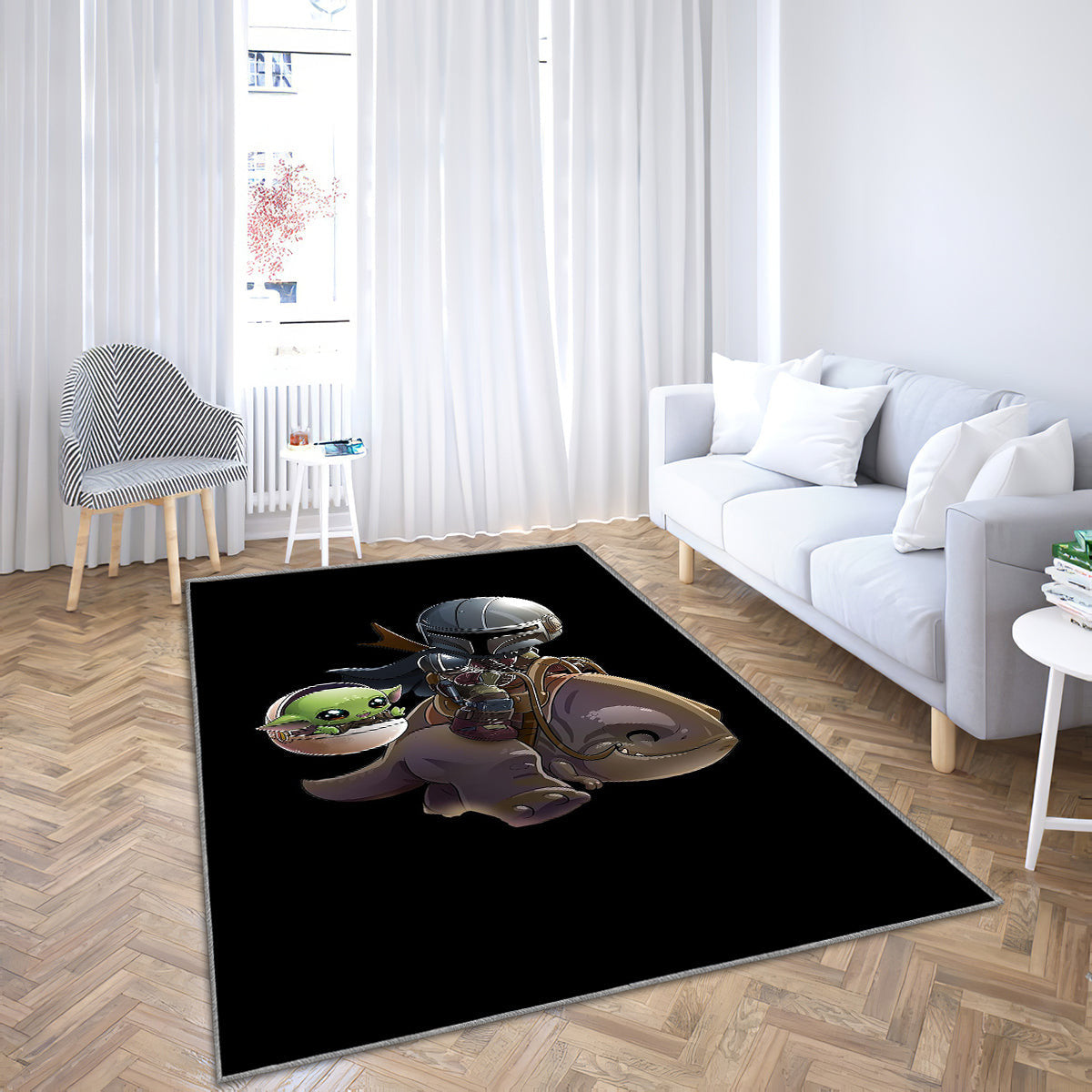 Der Mandalorianer Teppich, Teppiche - Baby Yoda Outdoor Teppich, Krieg der Sterne Teppich Wohnzimmer, Küchenteppich, Kinderzimmer, Modern