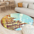 Disney Teppich Rund, Teppiche - Schloss Outdoor Teppich Rund, Disneyland Teppich Wohnzimmer, Carpet, Rug