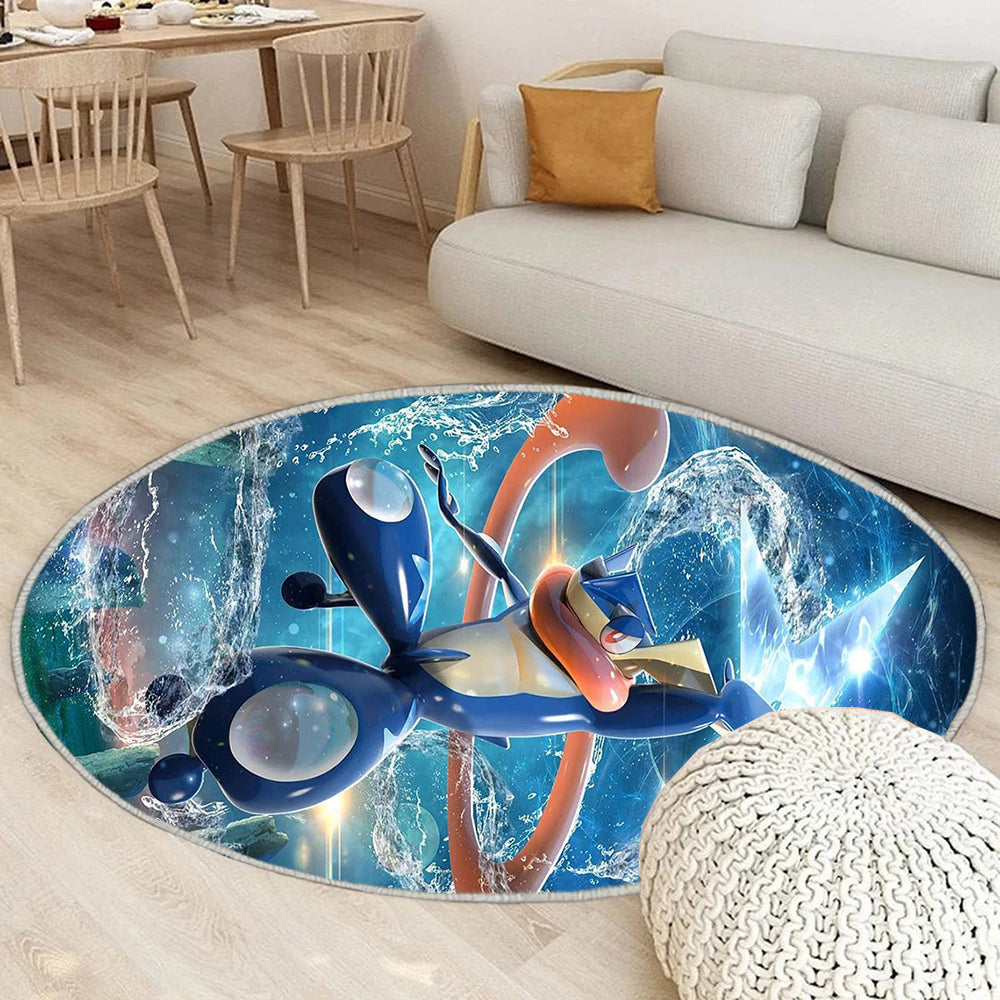 Verbotenes Licht Teppich Rund, Teppiche - Greninja Outdoor Teppich Rund, Nintendo Teppich Wohnzimmer, Carpet, Rug