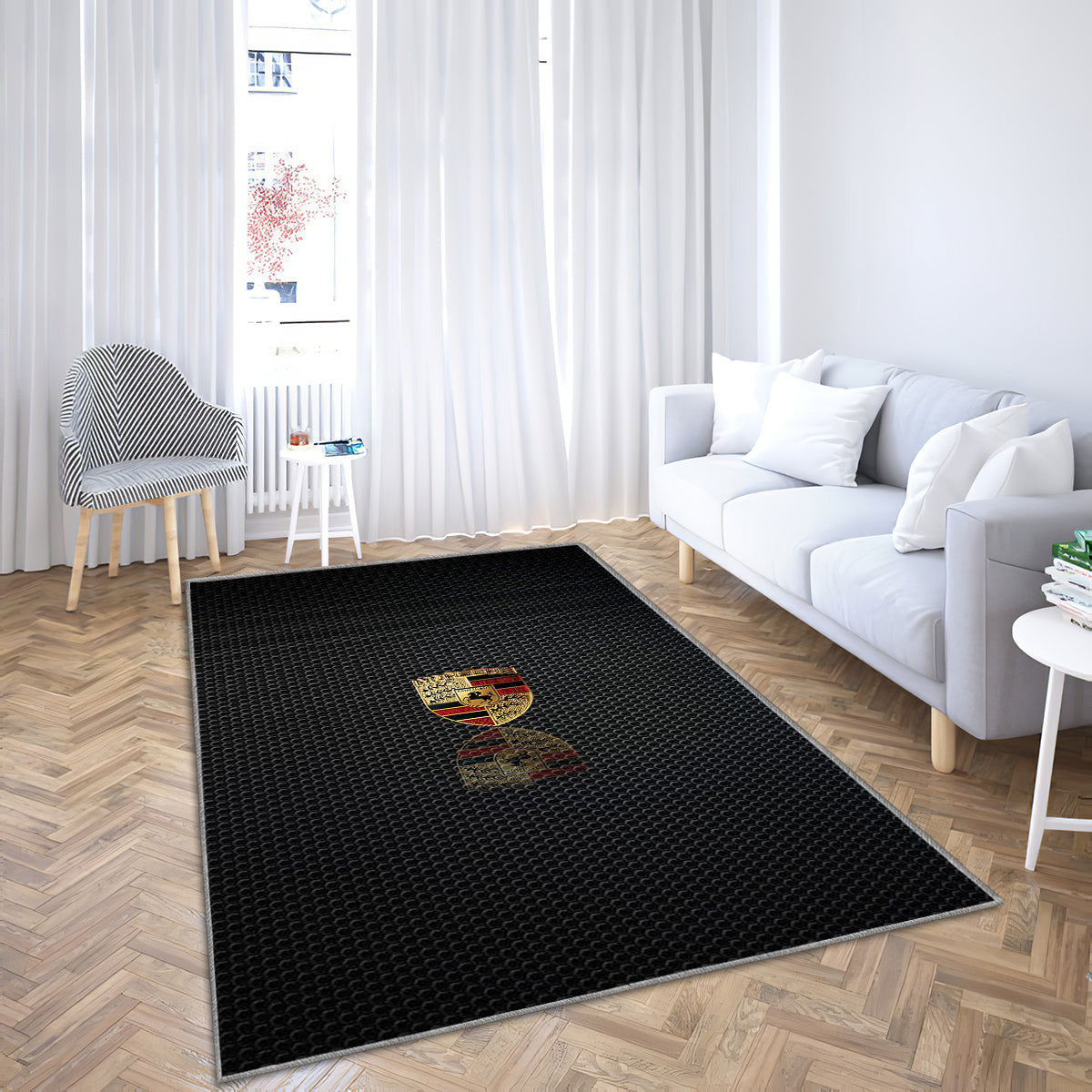 Porsche Schriftzug Carbon Teppich, Teppiche - deutsch Outdoor Teppich, Teppich Wohnzimmer, Küchenteppich, Kinderzimmer, Modern