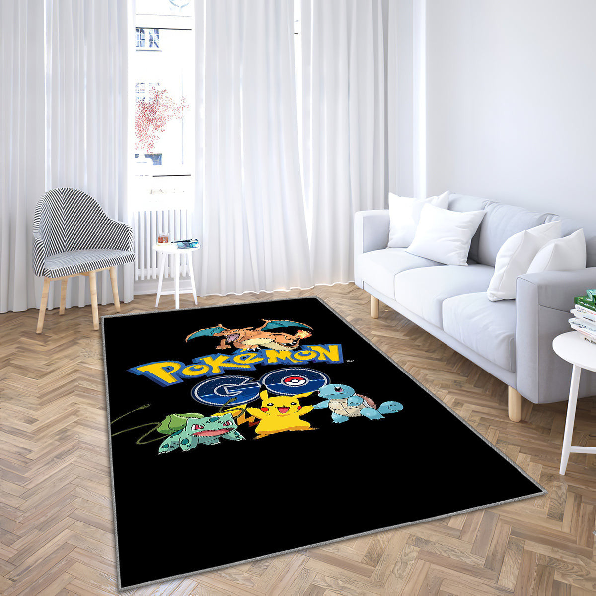 Pokémon Go Teppich, Teppiche - Bisasam Outdoor Teppich, Glurak Teppich Wohnzimmer, Küchenteppich, Kinderzimmer, Modern