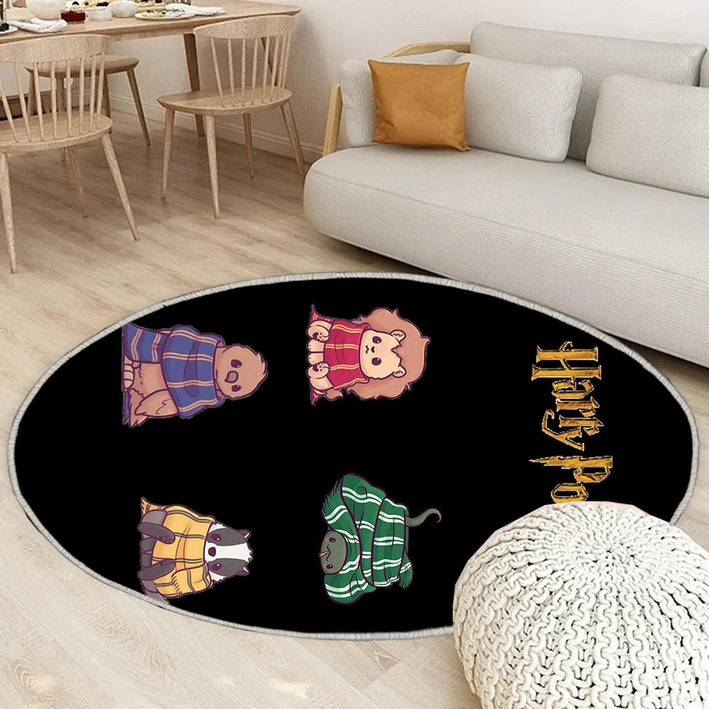 Süße Hp Tiere Teppich Rund, Teppiche - Harry Outdoor Teppich Rund, Harry Potter Teppich Wohnzimmer, Carpet, Rug