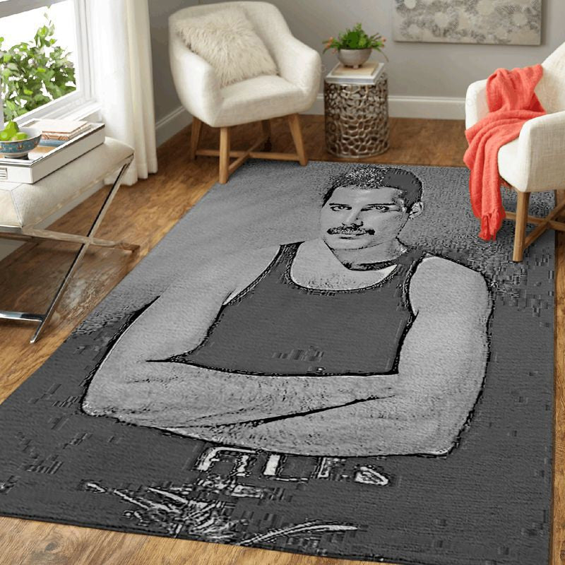 Freddie Mercury Sänger 22 Teppich, Teppiche - Outdoor Teppich, Teppich Wohnzimmer, Küchenteppich, Kinderzimmer, Modern