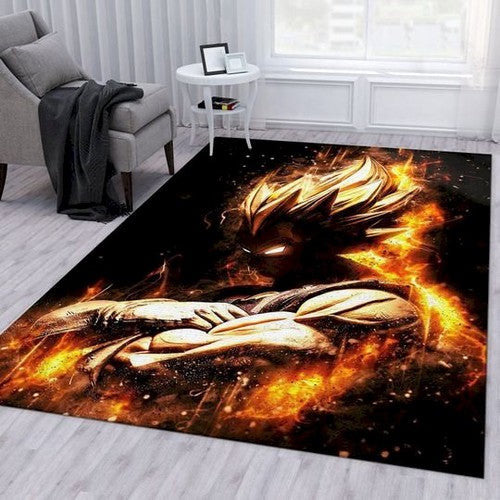 Anime Goku Aura Instinct Bedroom Us Decor Area Teppich, Teppiche - Outdoor Teppich, Teppich Wohnzimmer, Küchenteppich, Kinderzimmer, Modern