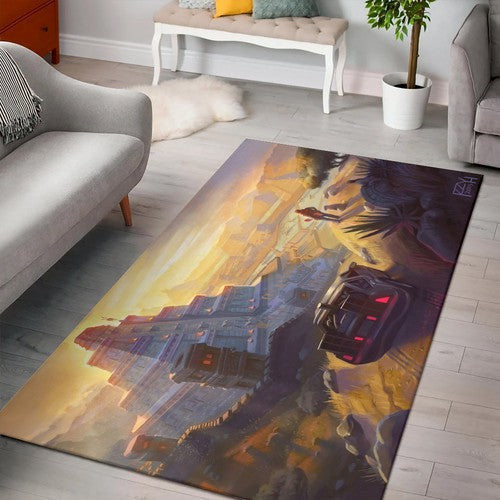 Artwork Fantasy Zurück in die Zukunft Delorean Teppich, Teppiche - Outdoor Teppich, Teppich Wohnzimmer, Küchenteppich, Kinderzimmer, Modern