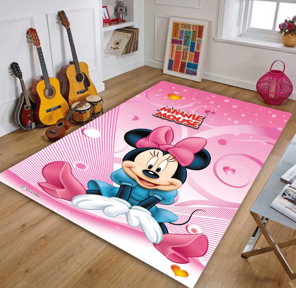 Disney Micky Minnie Maus 23 Teppich, Teppiche - Outdoor Teppich, Teppich Wohnzimmer, Küchenteppich, Kinderzimmer, Modern