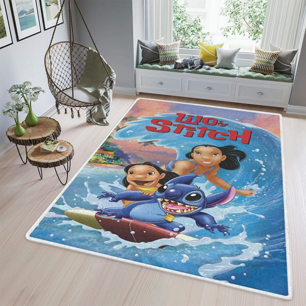Disney Lilo und Stitch 005 Teppich, Teppiche - Outdoor Teppich, Teppich Wohnzimmer, Küchenteppich, Kinderzimmer, Modern