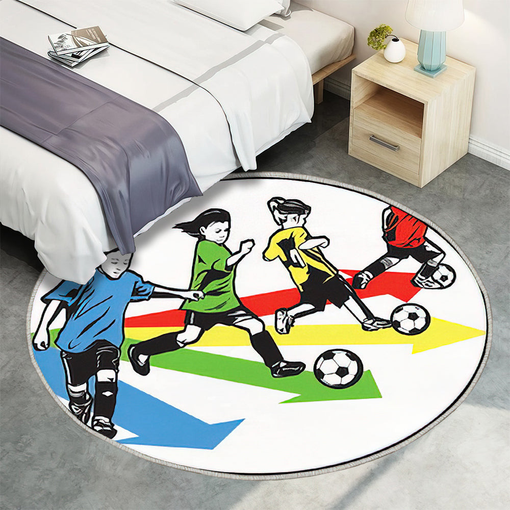 Jugend Fußballübung Teppich Rund, Teppiche - Outdoor Teppich Rund, Teppich Wohnzimmer, Carpet, Rug