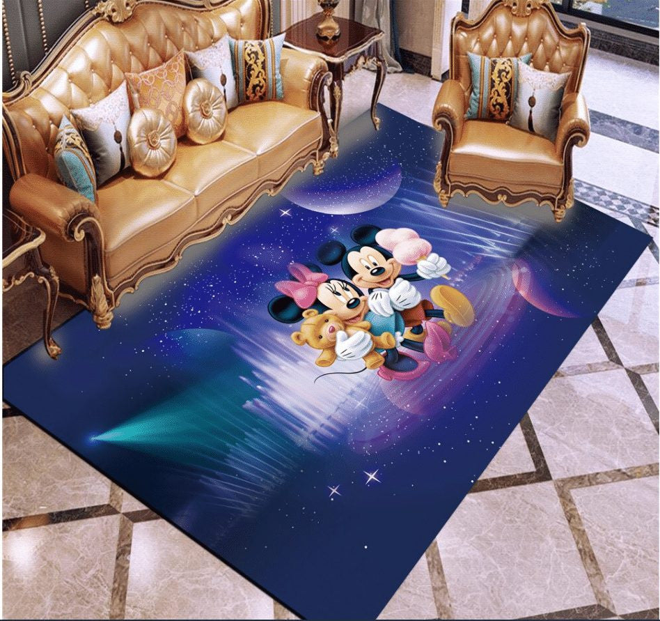 Disney Micky Minnie Maus 66 Teppich, Teppiche - Outdoor Teppich, Teppich Wohnzimmer, Küchenteppich, Kinderzimmer, Modern