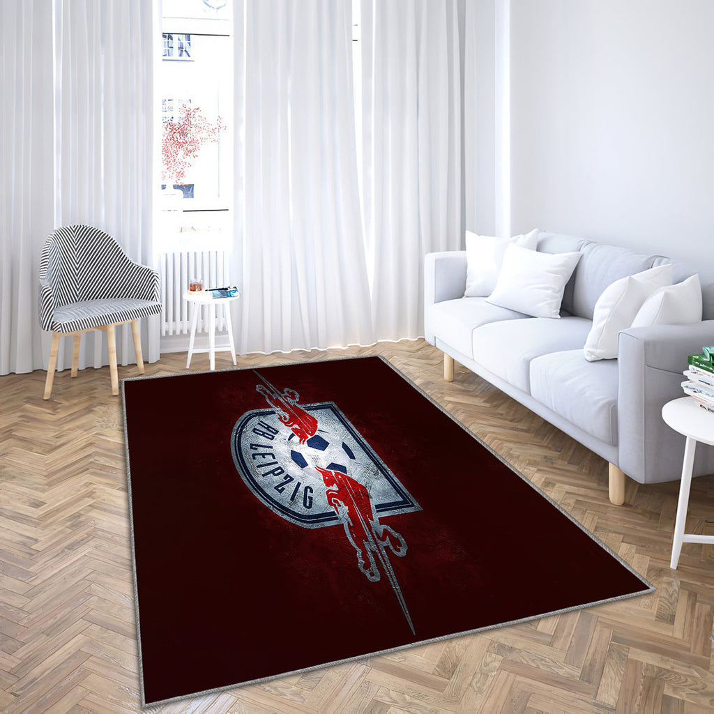 RB Leipzig Teppich, Teppiche - Deutscher Fußballverein Outdoor Teppich, roter Steinhintergrund Teppich Wohnzimmer, Küchenteppich, Kinderzimmer, Modern