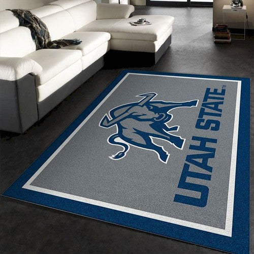 College Spirit Utah State Sport Area Team Logo Familie Geschenk uns Deko Teppich, Teppiche - Outdoor Teppich, Teppich Wohnzimmer, Küchenteppich, Kinderzimmer, Modern