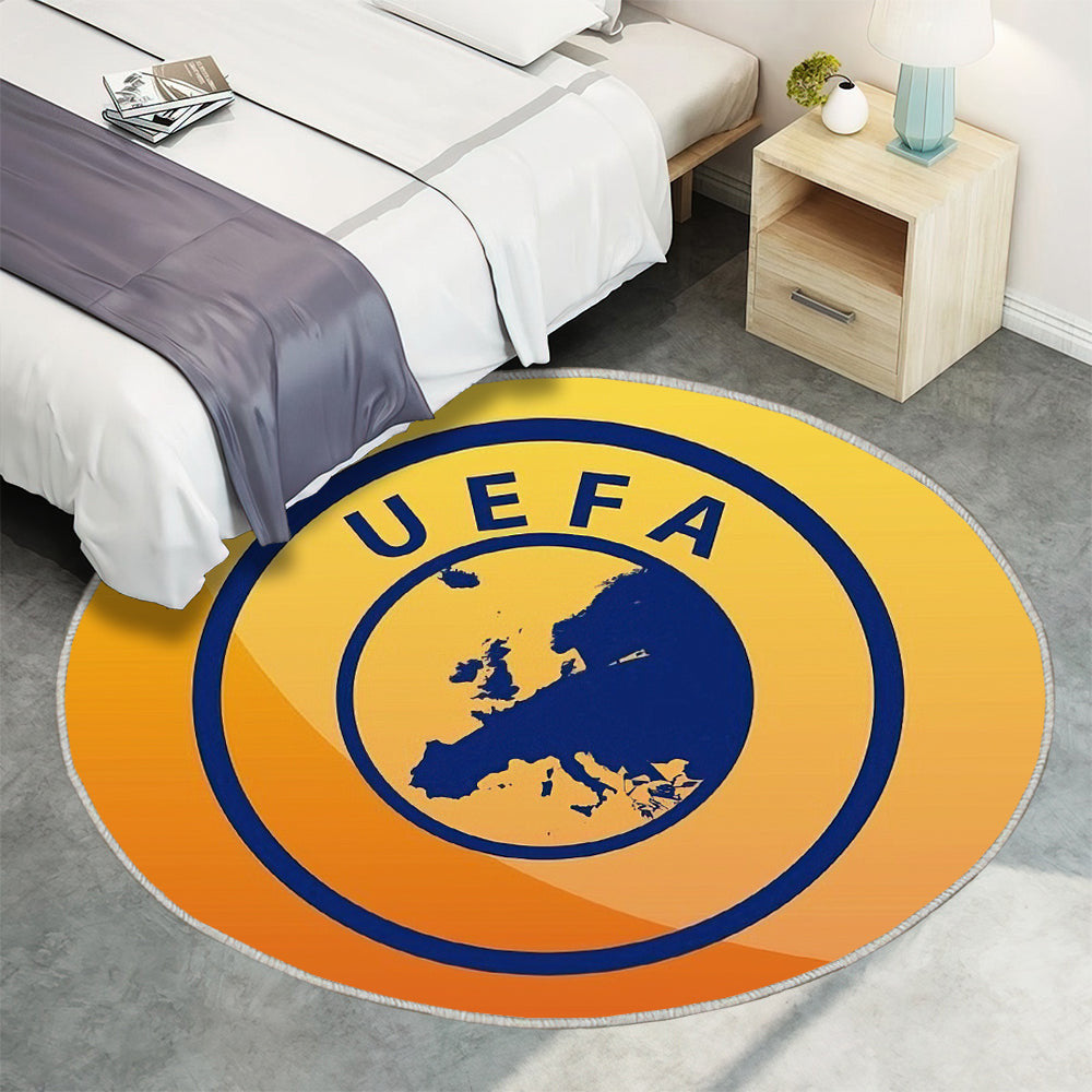UEFA Logo Teppich Rund, Teppiche - Outdoor Teppich Rund, Teppich Wohnzimmer, Carpet, Rug