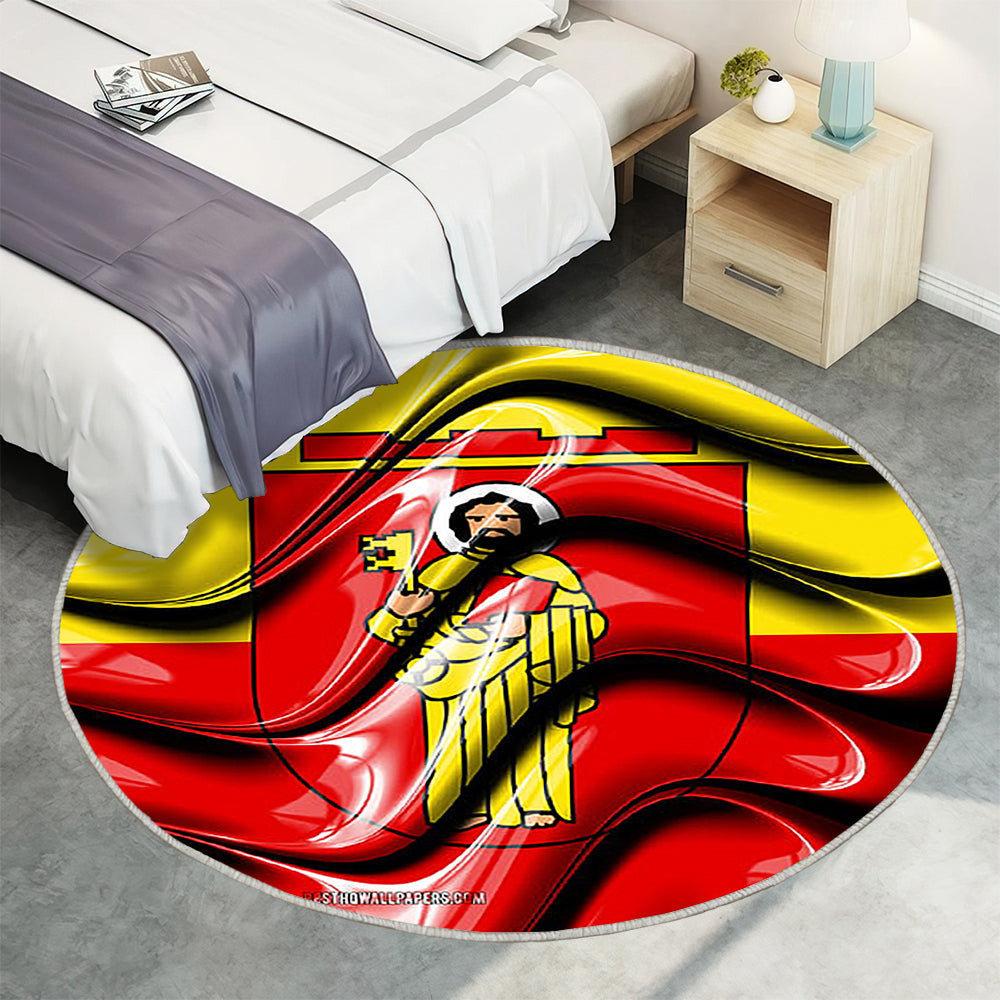 Trier Flag Städte In Deutschland Teppich Rund, Teppiche - Europa Outdoor Teppich Rund, Flagge Von Trier Teppich Wohnzimmer, Carpet, Rug